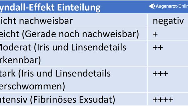 Tyndall Effekt - Klassifikation